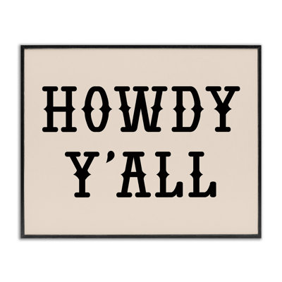 «Southwestern Howdy Y'all», art de la giclée encadrée, design par Daniela Santiago