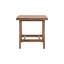 Table de bout extérieure pour l'extérieur, plateau à lattes de 24 po, bois d'acacia brun naturel