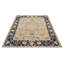Tapis gris clair unique noué à la main de conception unique 12 pi 1 po x 14 pi 9 po One Of Kind