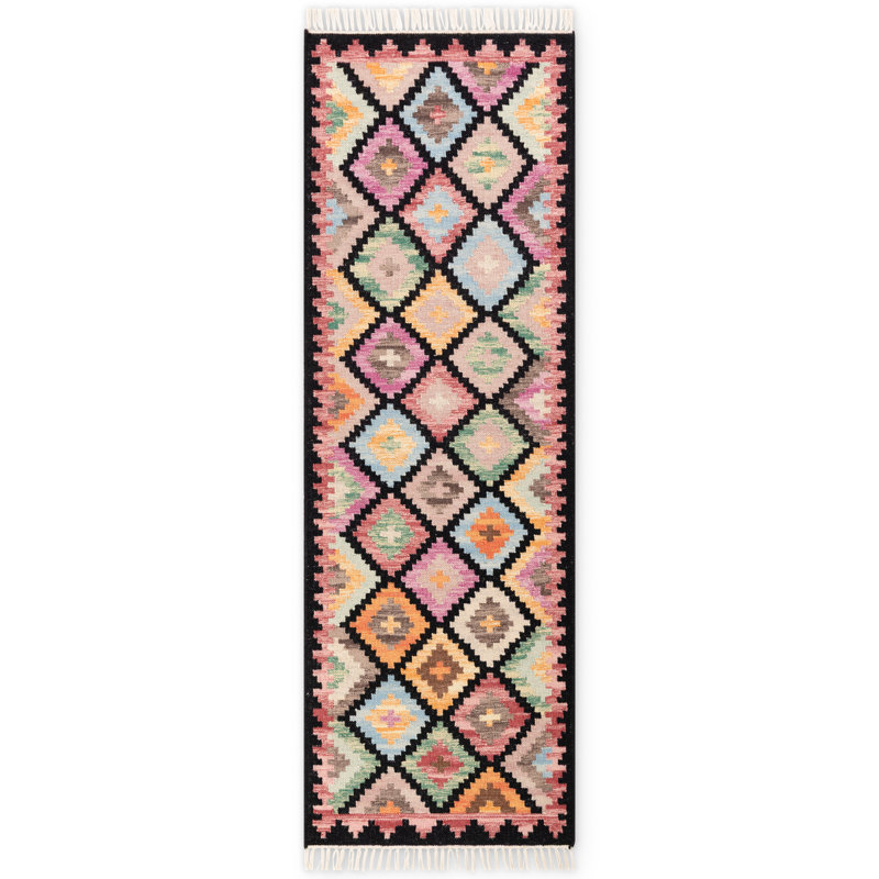 Zara Kilim Rug by Hanse Home - Natural Living Room Rug Wool Handwoven Afghan Kilim Living Room, Bedroom, Runner 60 x 190 cm