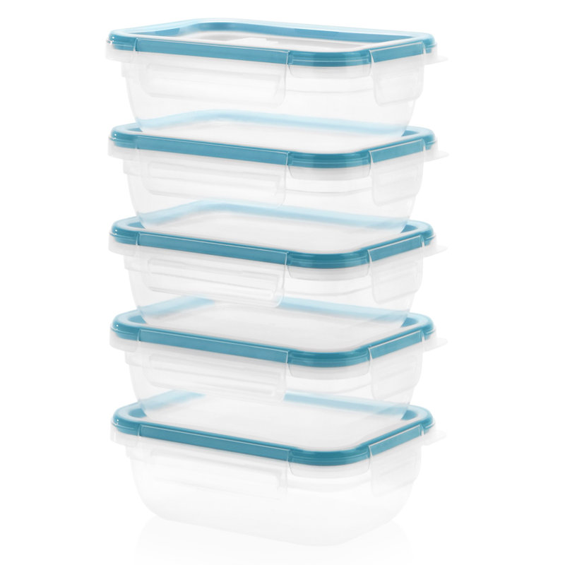 Snapware Total Solution 10-Piece Rectangular Plastic Food Storage Container Set (5 Containers with 5 Lids)