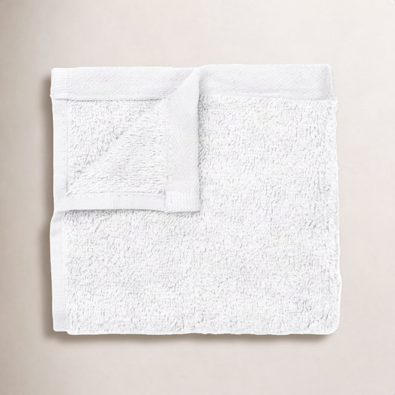 Ensemble de serviettes 100% coton biologique RIVA, Blanc