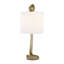 Lampe de table 23 po Cobra en résine dorée avec abat-jour en lin-852139980-852139983