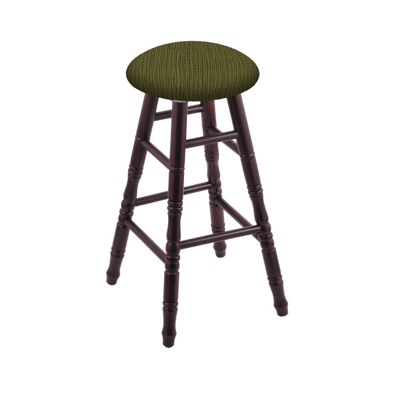 Tabouret tournant 30", Érable cerisier foncé, Perroquet graphique, Tabouret de comptoir (siège d'une hauteur de 24 p