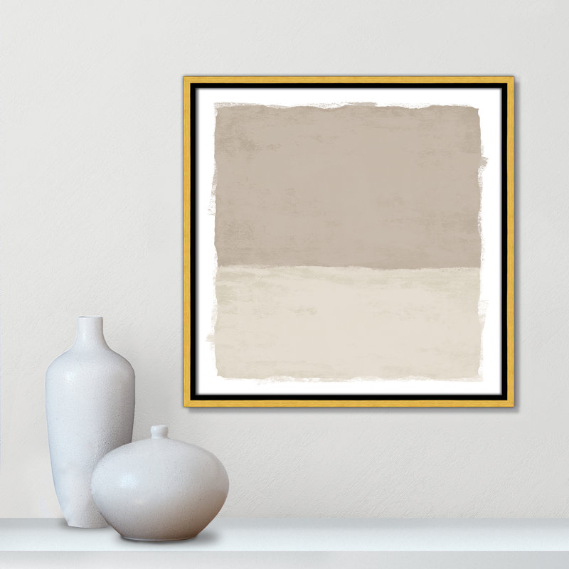 «Silent Sands I» par Natalie Carpentieri, H 17,5 po x l 17,5 po, Doré