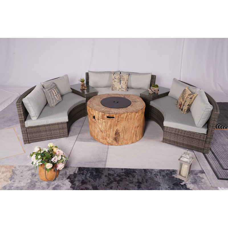 Ensemble de conversation pour 6 personnes avec coussins