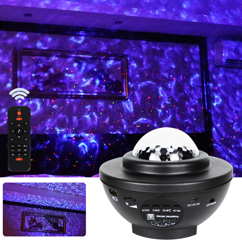 Star Projector & Dired Light With Music Speakers And Timing Function