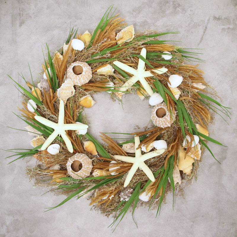 Handcrafted Preserved Mixed Assortment Shell / Capiz 22'' Wreath