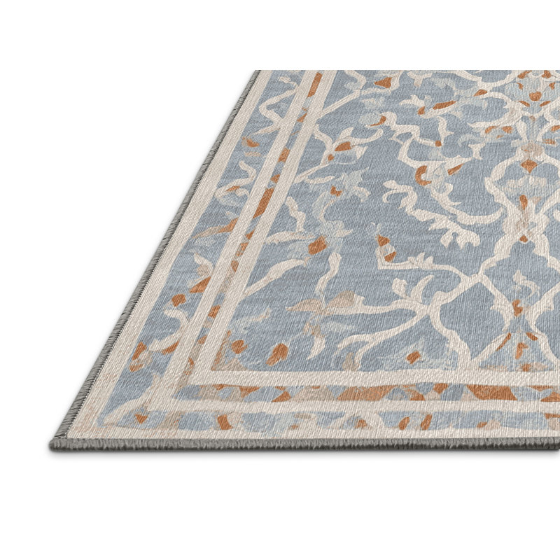 Tapis gris lavable à la machine, Rectangle 4 pi x 6 pi