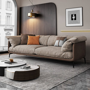Momenty Zin AABB674921462136MZ&Size 86.61'' Upholstered Sofa | Wayfair