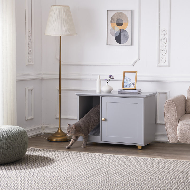 Enceinte de litière 32 po gris clair