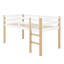 Lit mezzanine en bois avec échelle