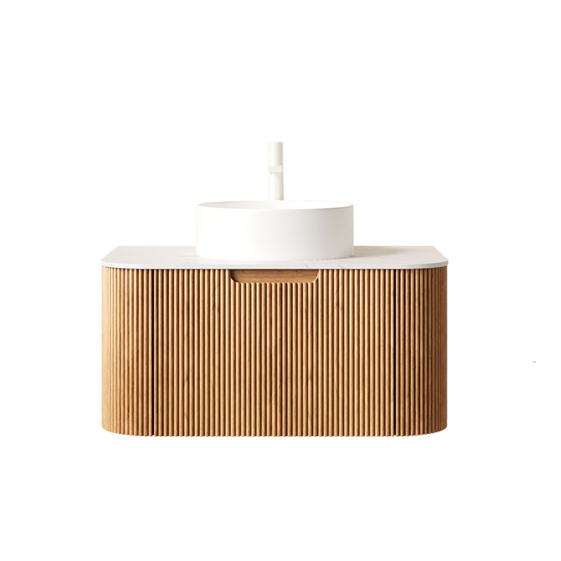 Meuble-lavabo pour salle de bain 30 po Dina, Brun, 30", Blanc