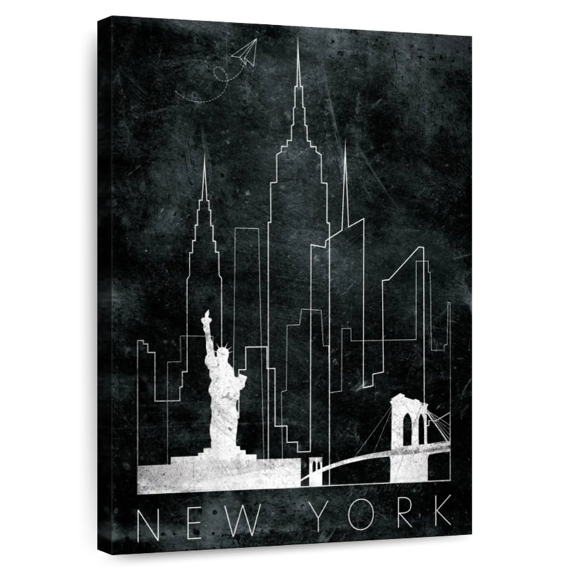 Sireci Linear NYC Skyline, 51" H x 34" W