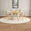 Ensemble de salle à manger 5 pièces en bois d'hévéa avec table en faux bois et 4 chaises ergonomiques-2059694236