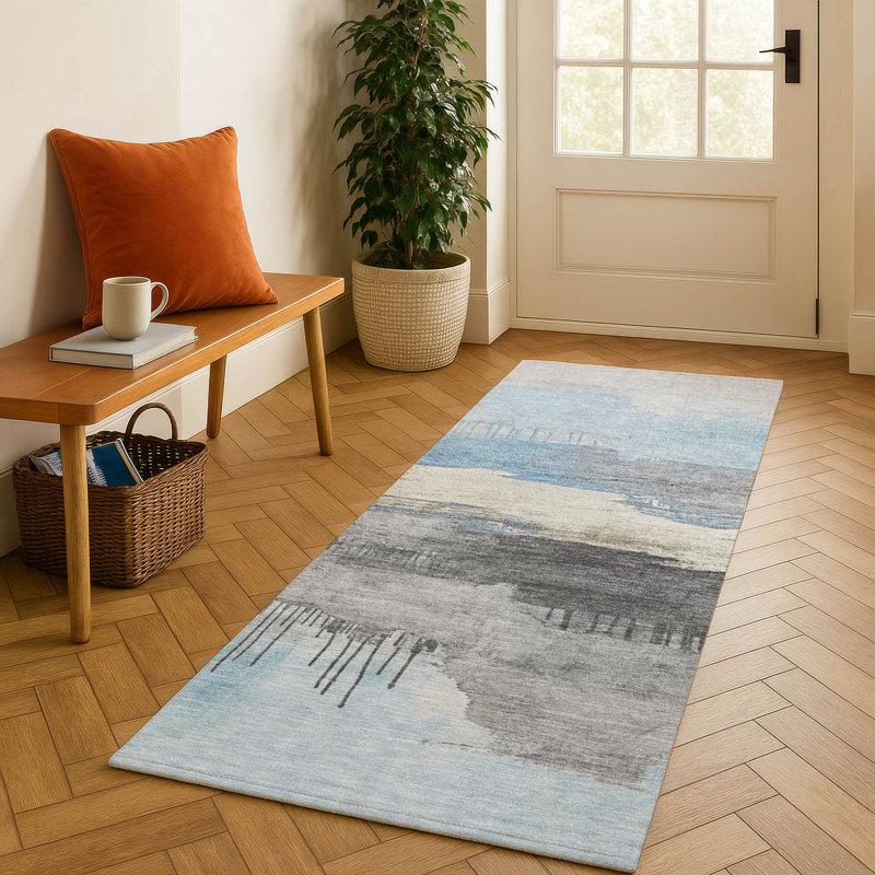 Premium Machine Washable Fairwood AMF1880 Modern Rug, Runner 2'3" x 7'6"