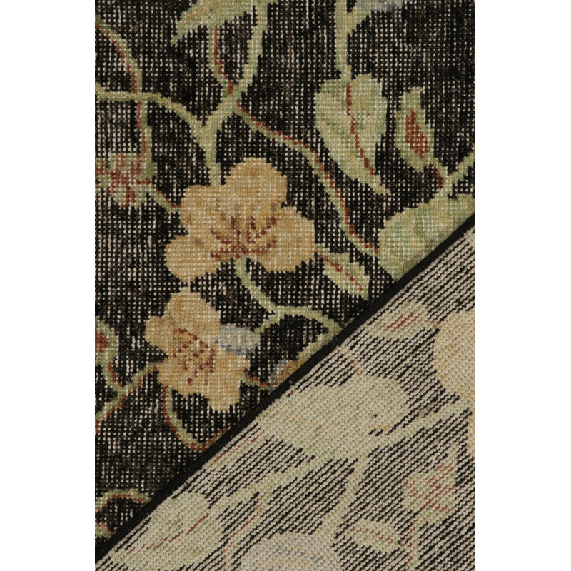 Distressed Homage Wool Floral Area Rug, Rectangle 5' x 8'