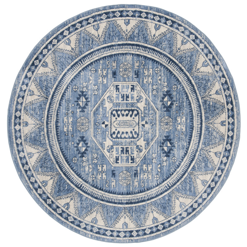 Florez 100 Performance Southwestern Rug, Round 6'7"