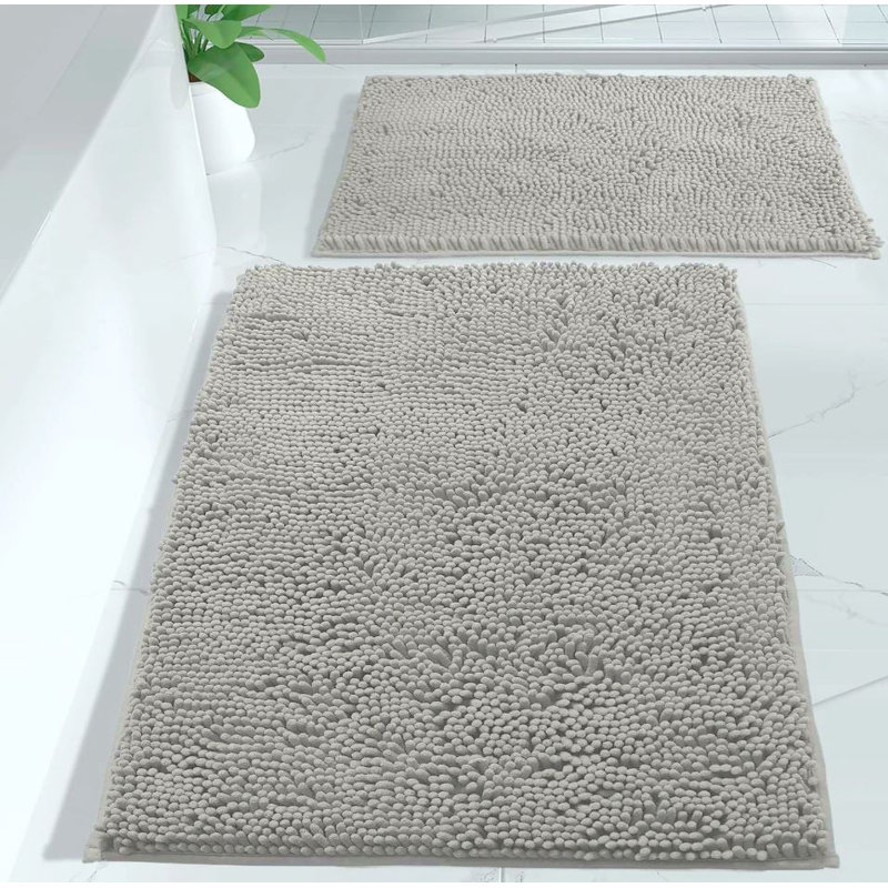 Tapis de salle de bain gris chaud, Gris chaleureux