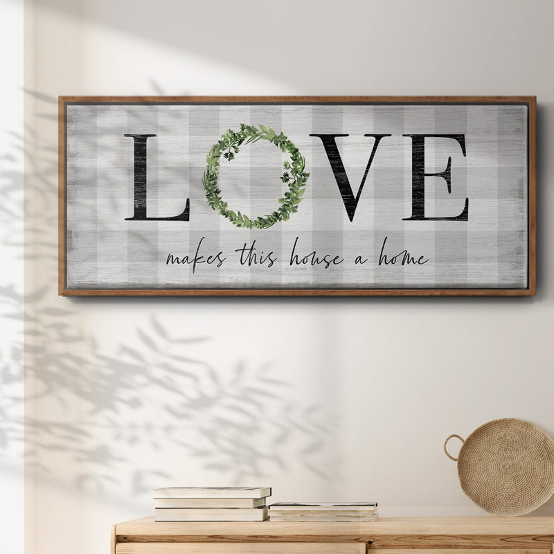 Makes This House A Home - Toile encadrée, H 20 po x l 50 po