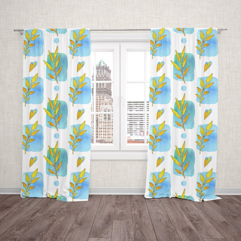 Katherina Room Darkening Curtain Pair, 20" W x 52" L