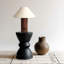 Lampe de table à DEL de style Mid-Century moderne de 14 po avec base en bois Oakley