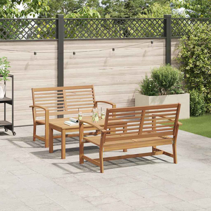 45cm Wide Straight Teak Patio Sectional Set