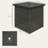 Outsunny All Weather Wicker Side Table with 1.5" Umbrella Hole, Square Outdoor End Table with UV-Resistant Frame, Storage Space for Patio, Mixed-Brown