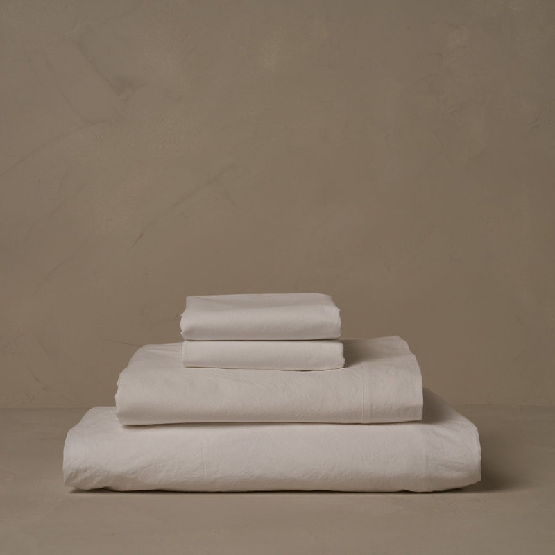 Organico Percale Sheet Set, Cal King Sheet Set with 2 Standard Pillowcases