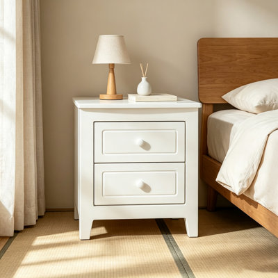 Retro 2-Drawer Nightstand