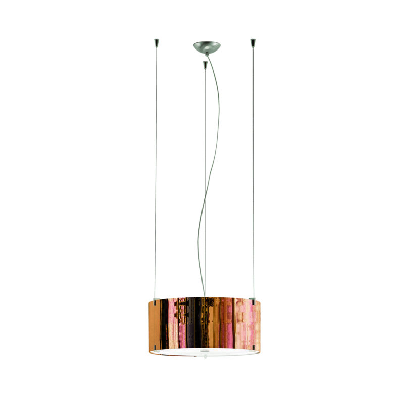3 - Light Drum Pendant, Copper, Chrome