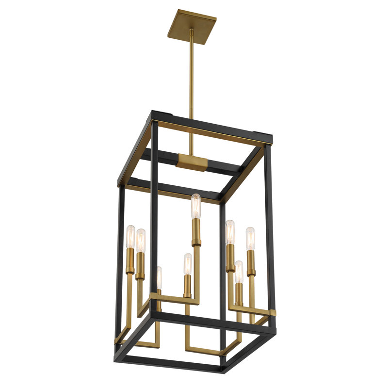 Everly Quinn Deolinda Coal And Soft Brass Pendant Light, 22.5" H x 14" D