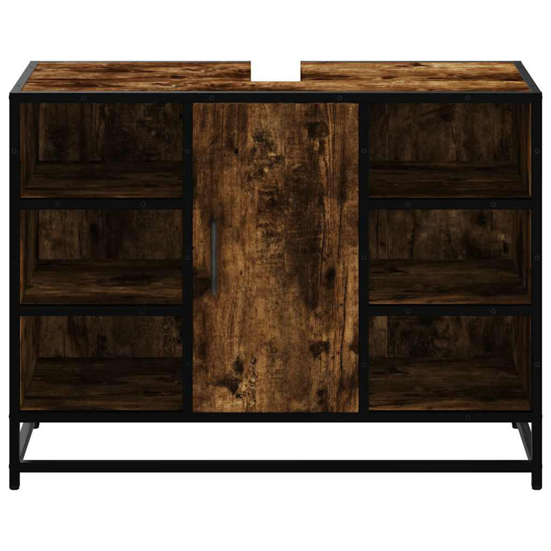 Analiesa Bathroom Cabinet, Smoked Oak