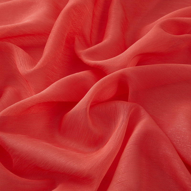 Carmille Semi-Sheer Grommet Curtain Panels, 54" W x 63" L, Coral Pink