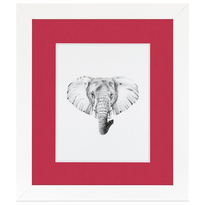 Matte Picture Frame with Mat, Rouge