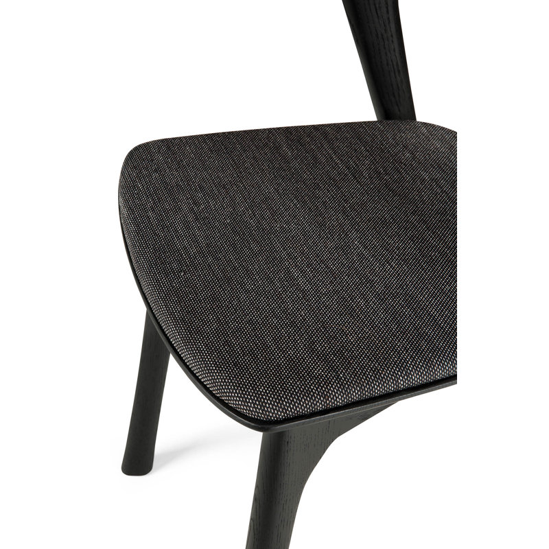Bok Upholstered Dining Chair, Black, Black Polyester Blend/Acrylic