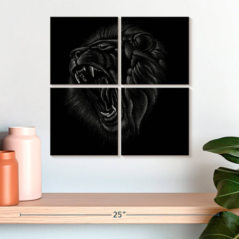 Tête de lion Brampt, H 18 po x l 18 po