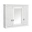 Armoire de salle de bain avec miroir, armoire à pharmacie murale avec 4 tablettes, rangement pour porte de toilette en miroir-11461264
