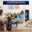 4500W Dual 12" Wireless Party Bluetooth Speaker With Microphone Remote Portable Speaker  FM  LED Karaoke   USB TF AUX TWS