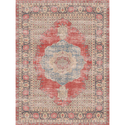 Odira Red Easy to Clean Vinyl Rug