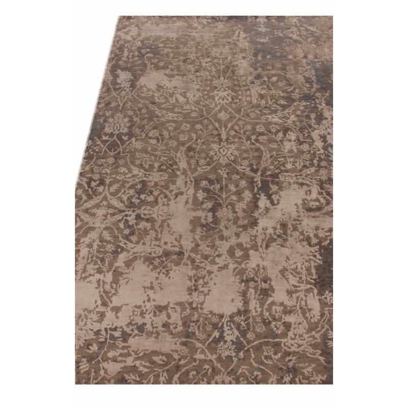 Hundley Wool Floral Area Rug, Rectangle 9' x 12'