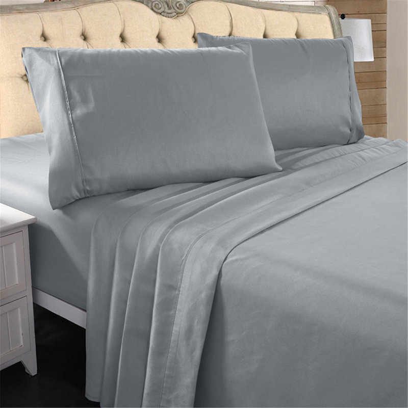 Ensemble de draps Kolton, Double, Gris