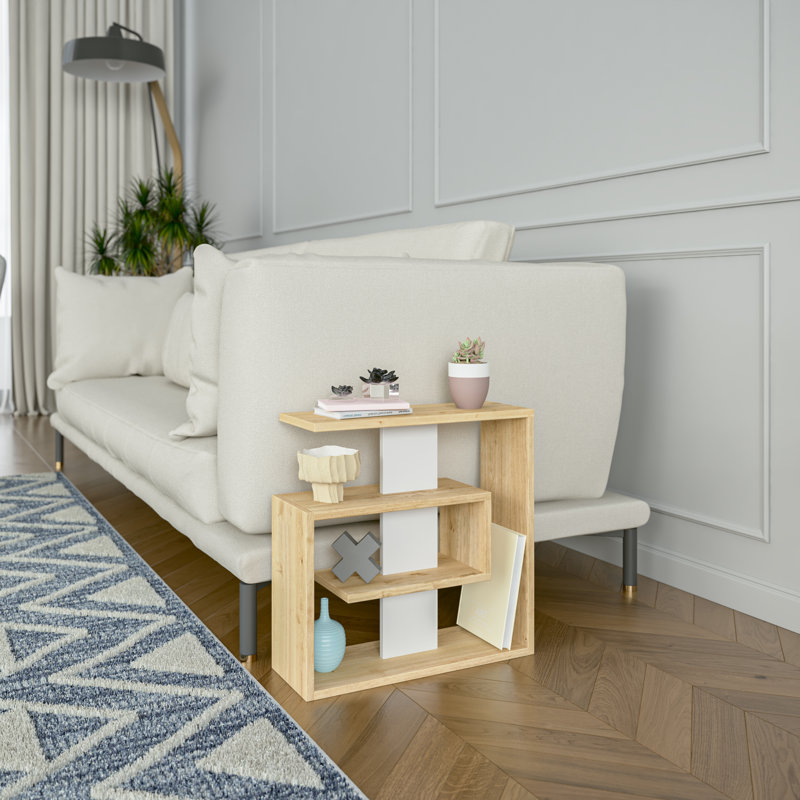 Antoinet End Table, Oak/White