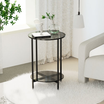 Glass Tray Top End Table