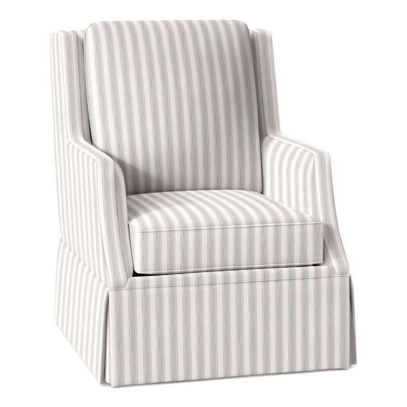 Fauteuil tournant Savannah, Perigold Piccadilly rayé frêne