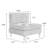 Upholstered Beige Tufted Corduroy Armless Chair with Pillow Back, Single Chair Module Part For Sectional Sofa-285358883