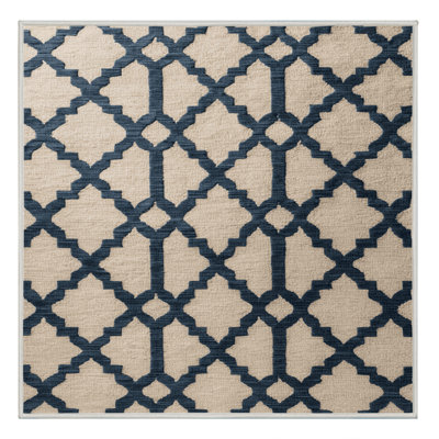 Machine Washable Trellis Beige Area Rug