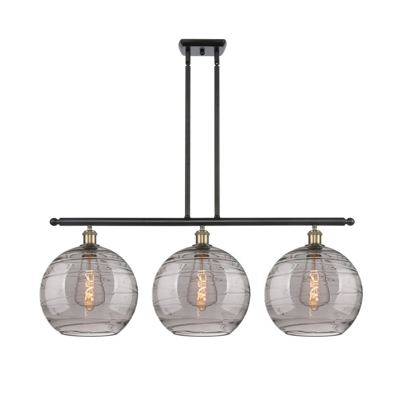 Luminaire suspendu pour îlot de cuisine 3 lumières Ellington, Or satiné