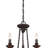 Noble 3-Light Rustic Black Chandelier