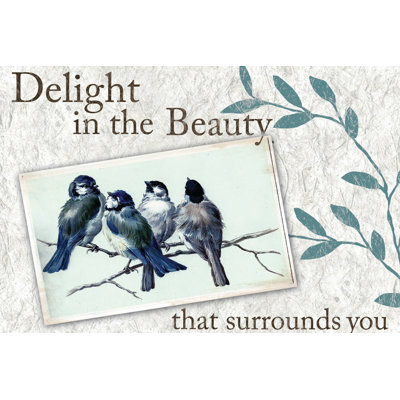 Delightful Beauty Birds Top 1 Piece Wrapped Canvas Wall Art